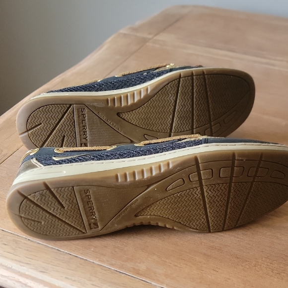 Sperry Women's Black and Gold Boat Shoes - Picture 4 of 4